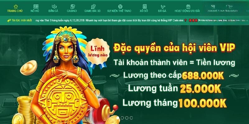 Nội dung khuyến mãi VIP Cwin